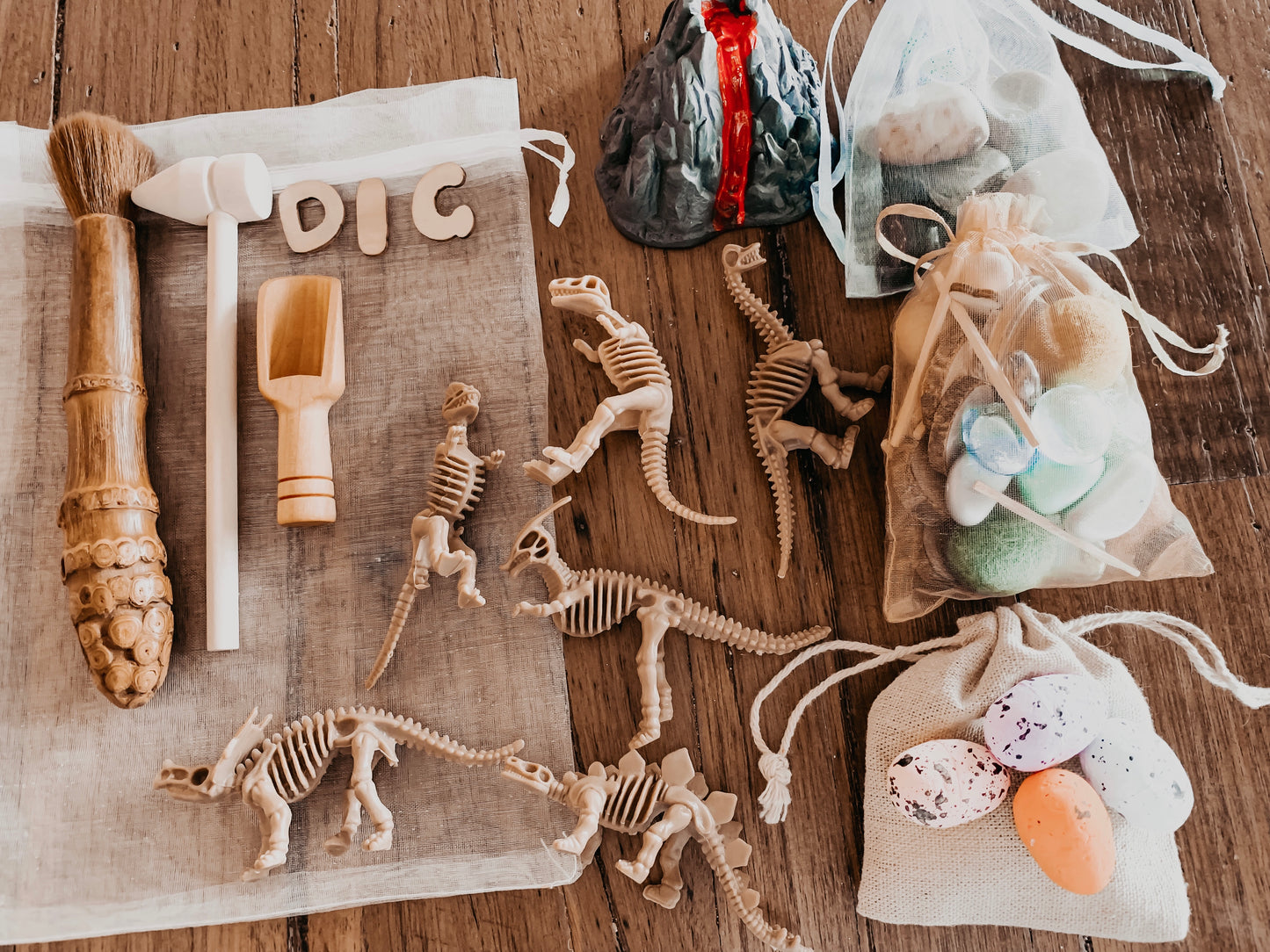 Dino Dig fossil excavation sensory kit