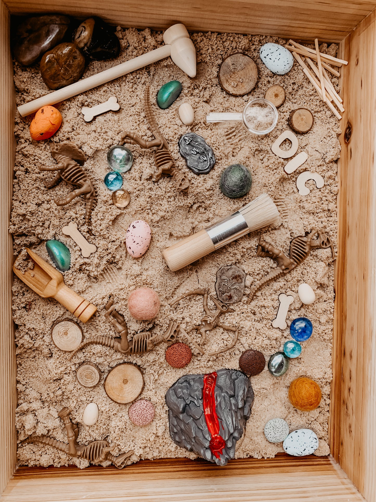 Dino Dig fossil excavation sensory kit