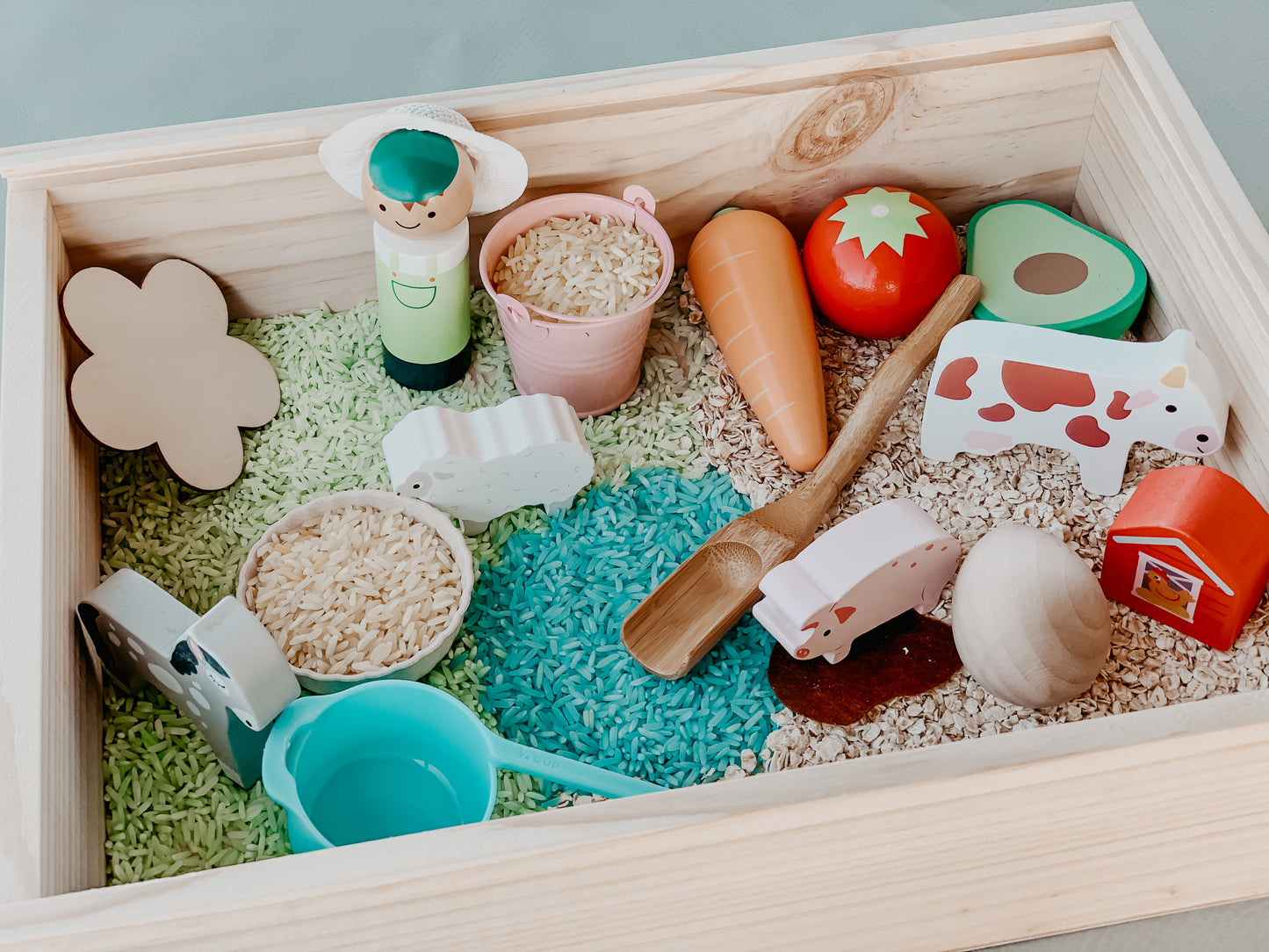 Toddler safe! Farm animals sensory kit